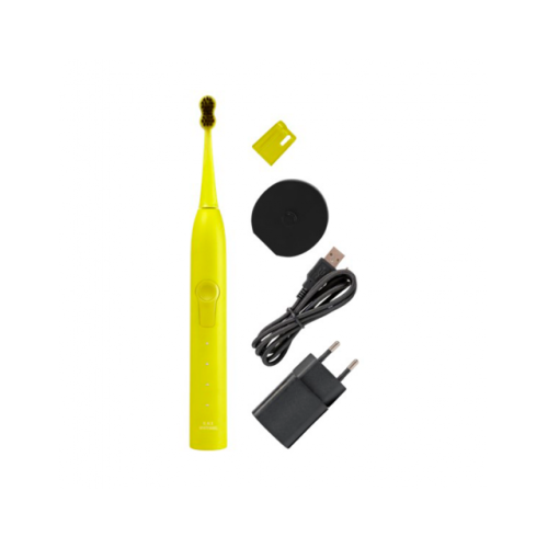 MEGASMILE Звукова гідроактивна зубна щітка «Black Whitening ІІ» Electric Yellow MEGASMILE Звукова гідроактивна зубна щітка «Black Whitening ІІ» Electric Yellow